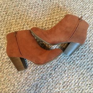 Faux-Suede High Heel Booties